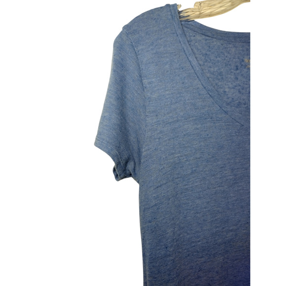Mossimo Womens Pullover Cap Sleeve V-neck Tee Shirt Blue Size Small - Picture 16 of 16